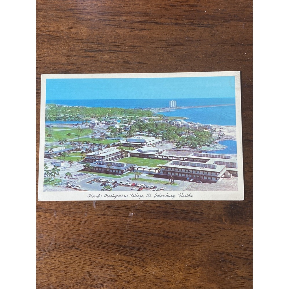 St Petersburg FL Vintage Postcard Florida Presbyterian College Aerial View
